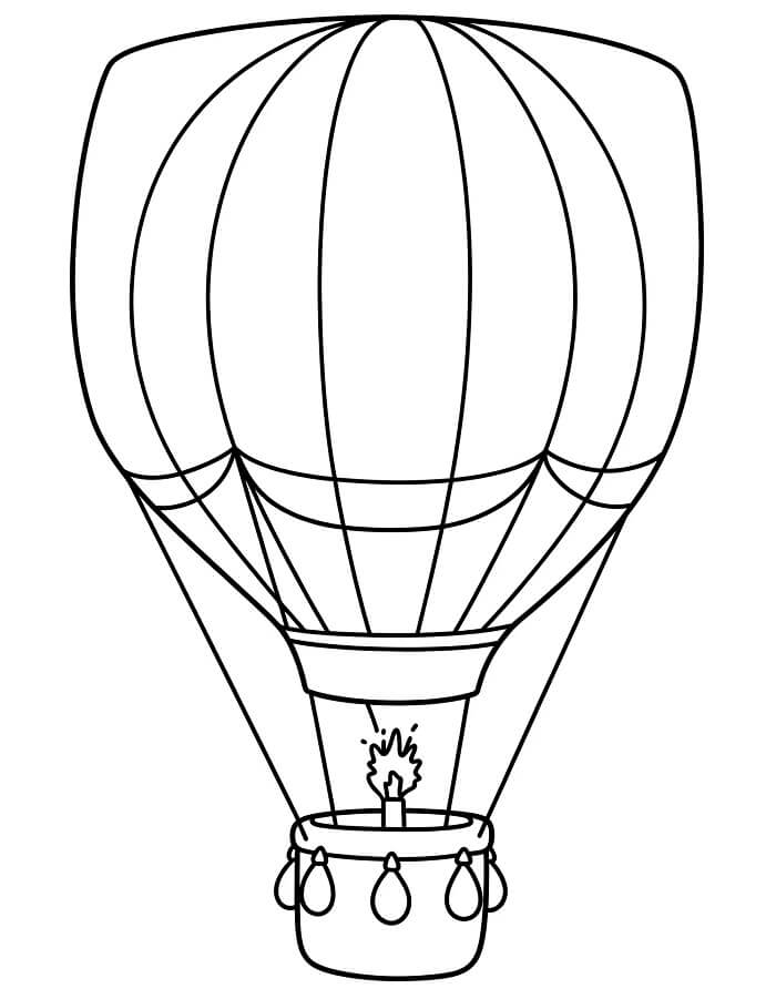 Fise de colorat cu Balon cu aer cald de colorat p24