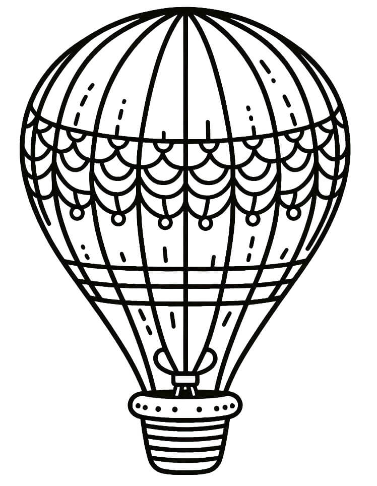 Fise de colorat cu Balon cu aer cald de colorat p30