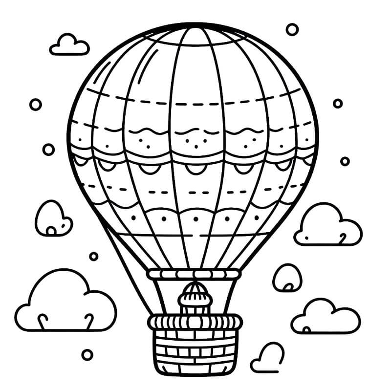 Fise de colorat cu Balon cu aer cald de colorat p32