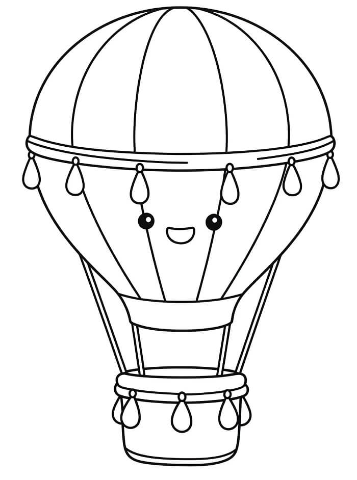 Fise de colorat cu Balon cu aer cald de colorat p34