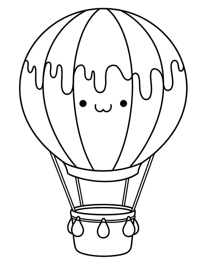 Fise de colorat cu Balon cu aer cald de colorat p35