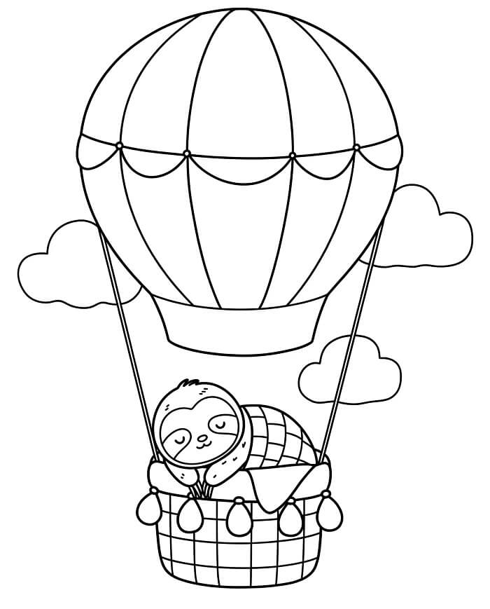 Fise de colorat cu Balon cu aer cald de colorat p36