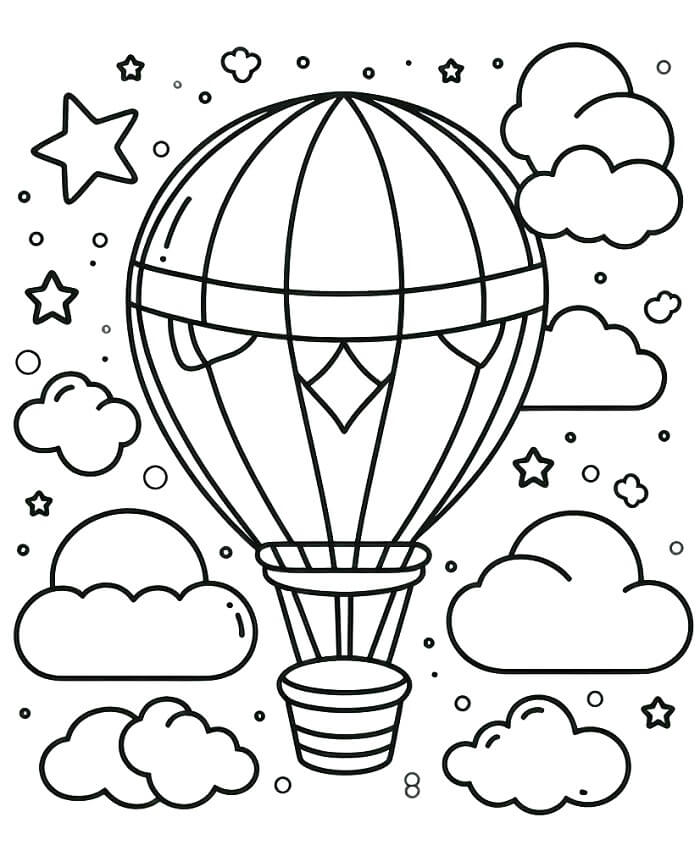 Fise de colorat cu Balon cu aer cald de colorat p38