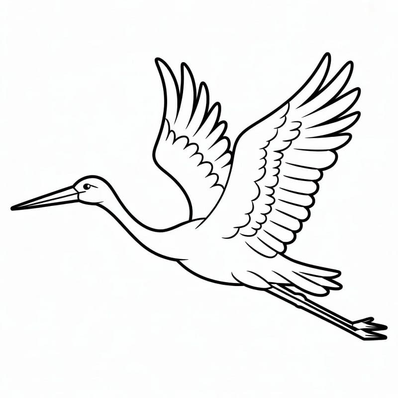 Fise de colorat cu Barza de colorat p10