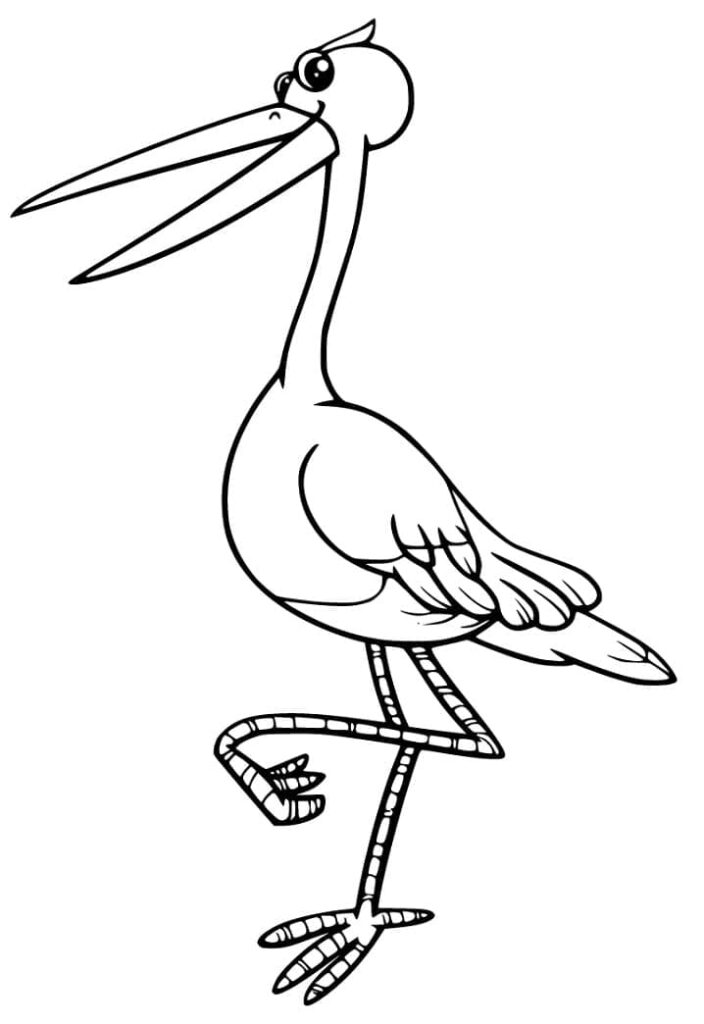 Fise de Colorat cu Barza de colorat p24