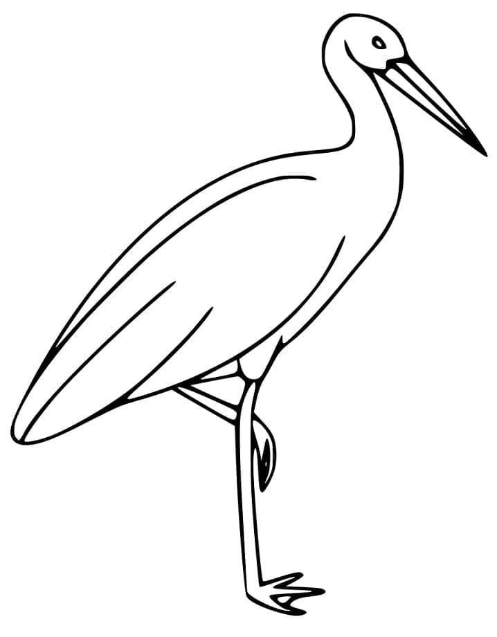 Fise de colorat cu Barza de colorat p38