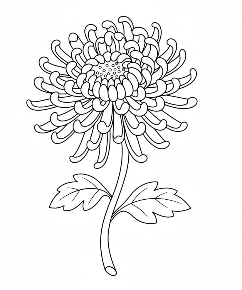 Fise de colorat cu Crizanteme de colorat p20