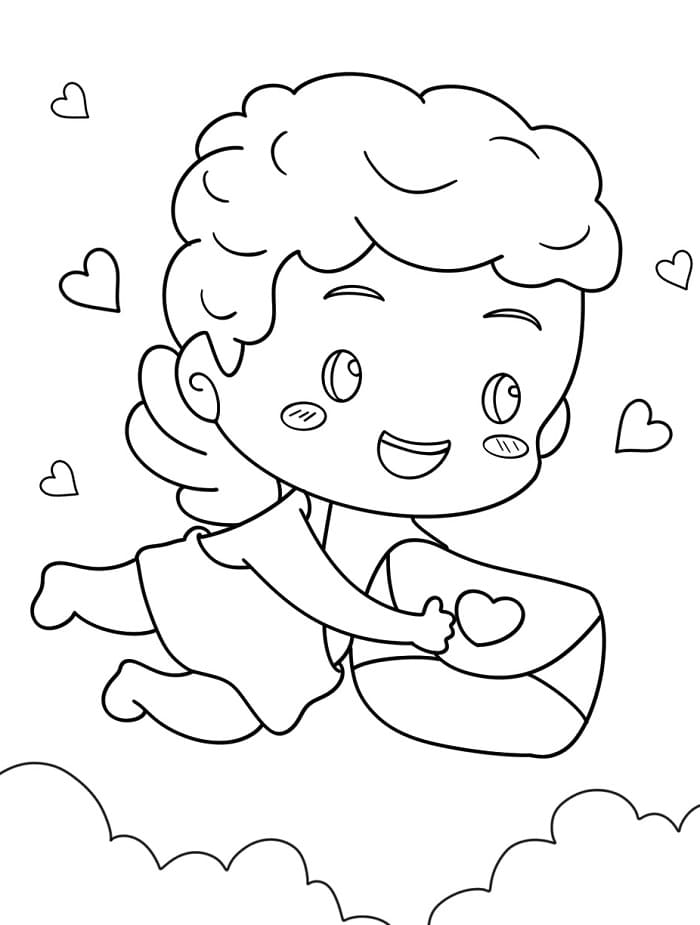 Fise de colorat cu Cupidon de colorat p12