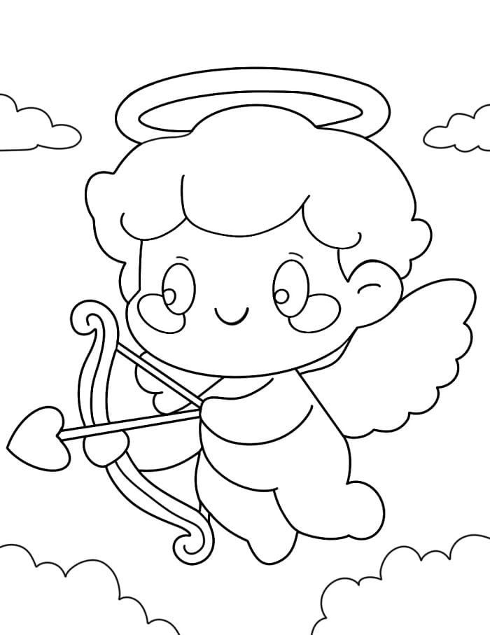 Fise de colorat cu Cupidon de colorat p13