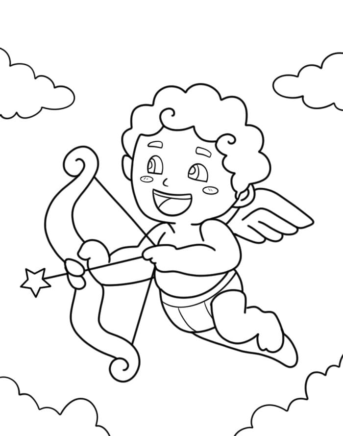 Fise de colorat cu Cupidon de colorat p18