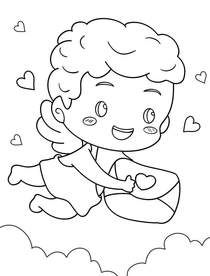 Fise de colorat cu Cupidon de colorat p20