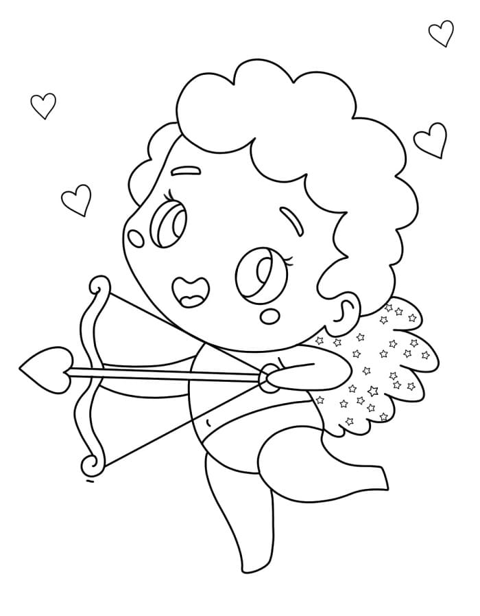 Fise de colorat cu Cupidon de colorat p21