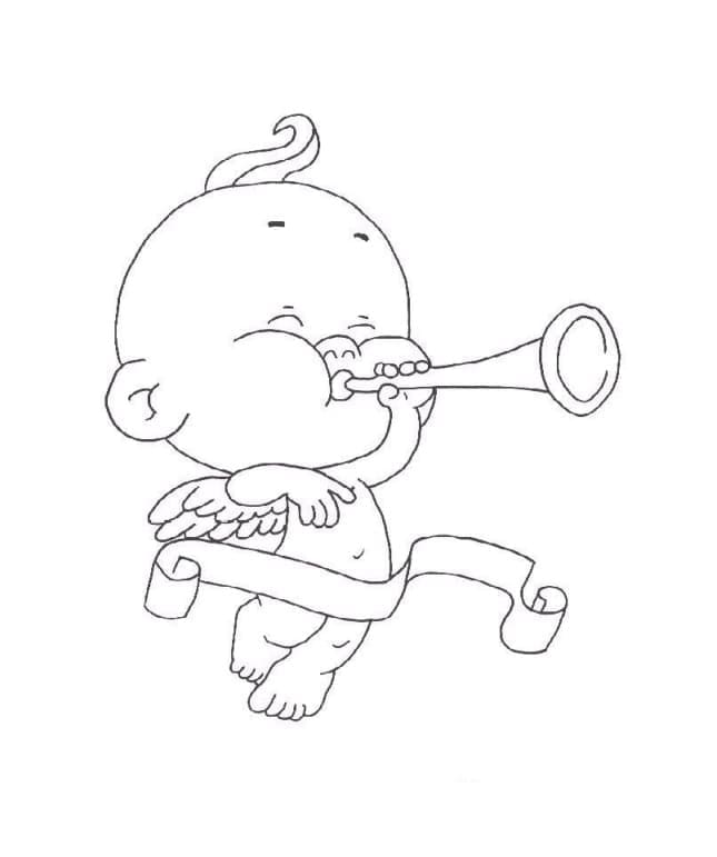 Fise de colorat cu Cupidon de colorat p41