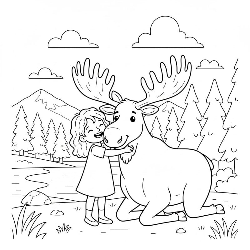 Fise de colorat cu Elan de colorat p04