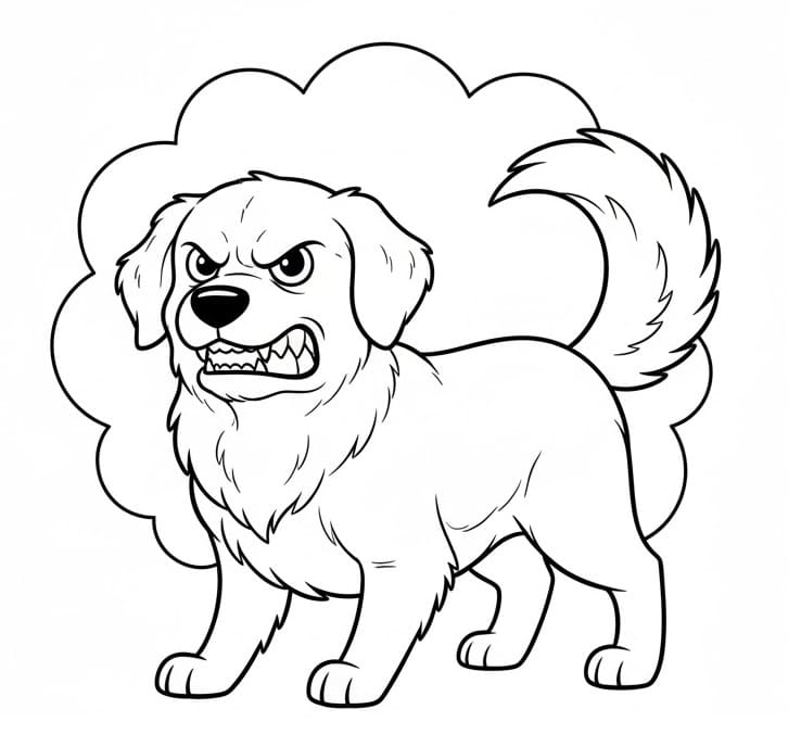 Fise de colorat cu Golden Retriever de colorat p17