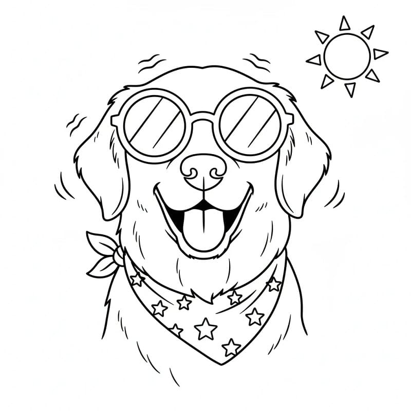 Fise de colorat cu Golden Retriever de colorat p29