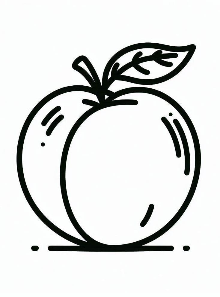 Fise de colorat cu Piersici de colorat p01