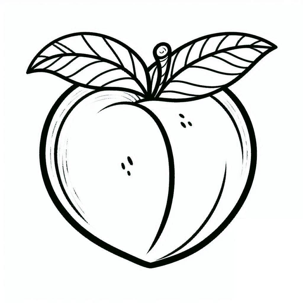 Fise de colorat cu Piersici de colorat p04