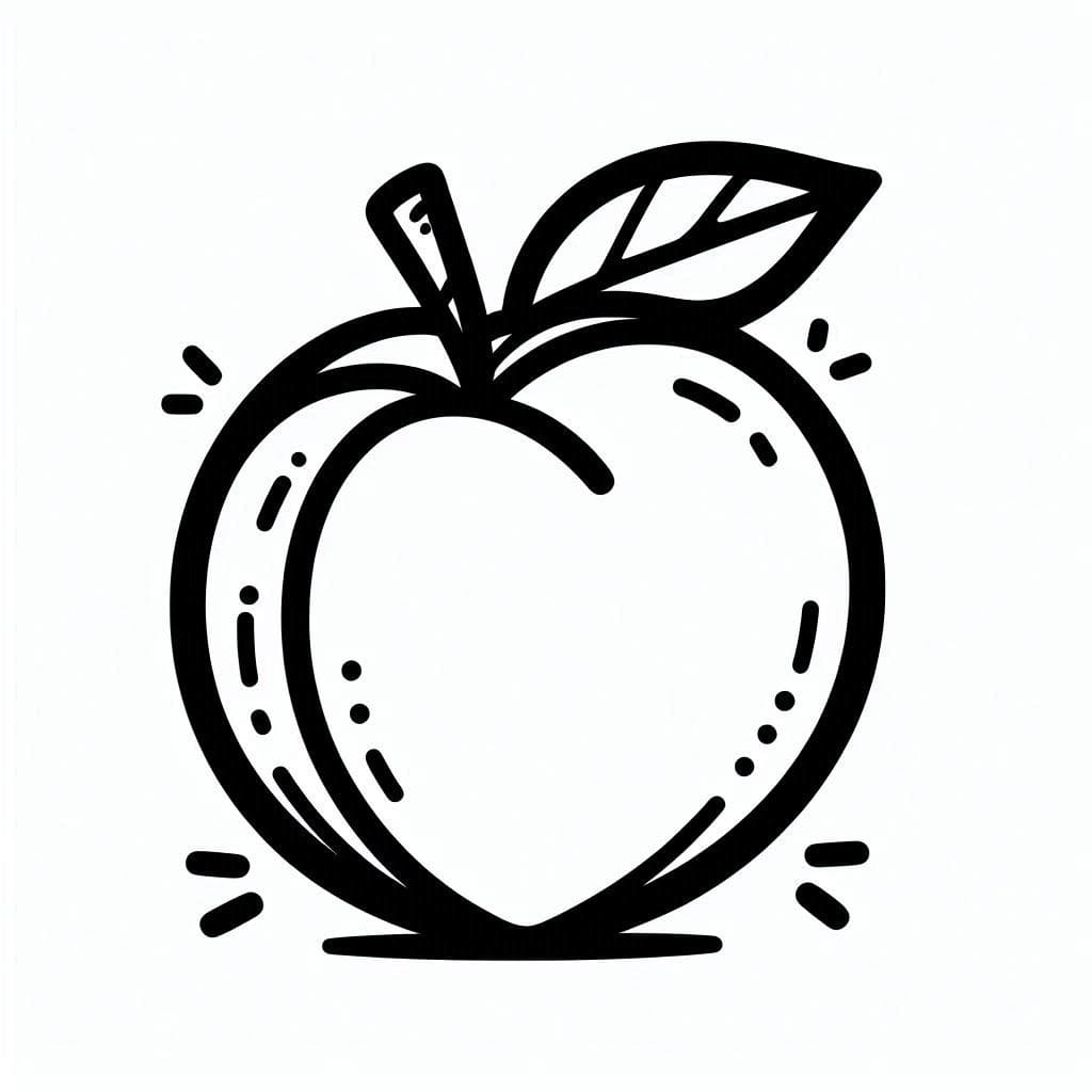 Fise de colorat cu Piersici de colorat p06