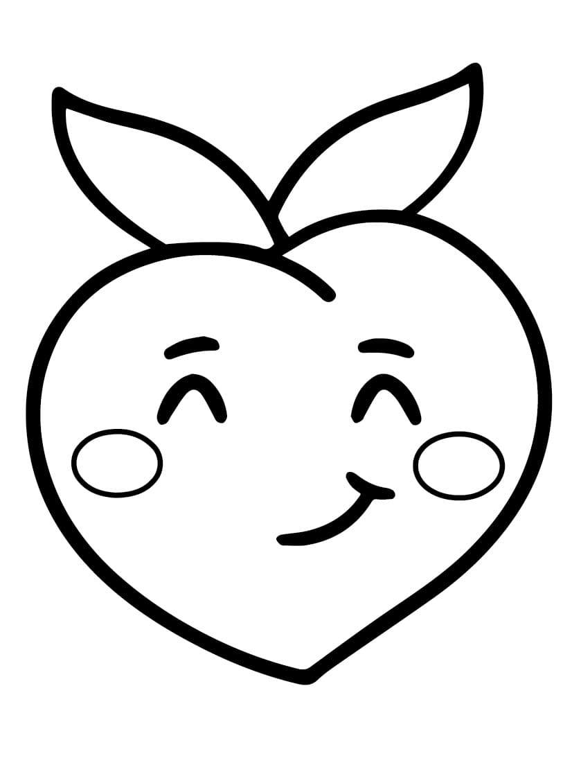 Fise de colorat cu Piersici de colorat p10