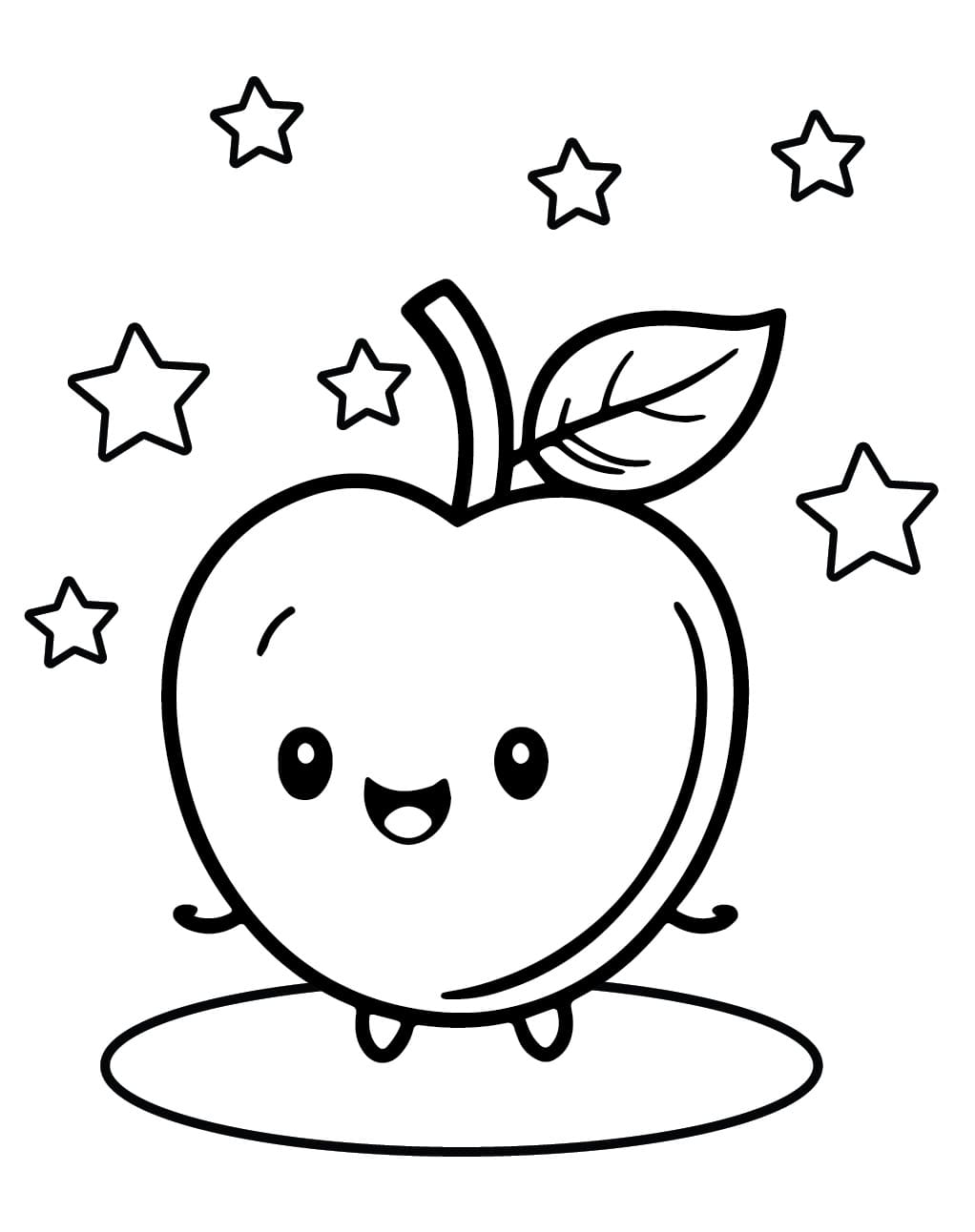 Fise de colorat cu Piersici de colorat p11