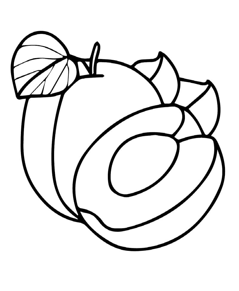 Fise de colorat cu Piersici de colorat p13
