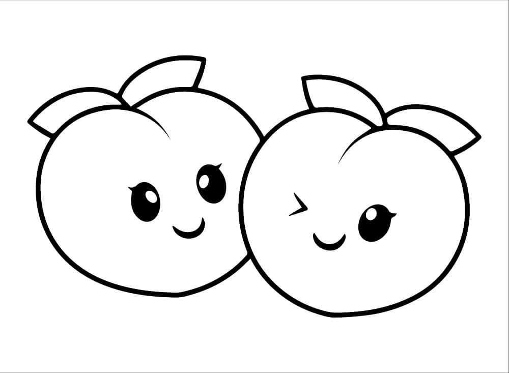 Fise de colorat cu Piersici de colorat p18