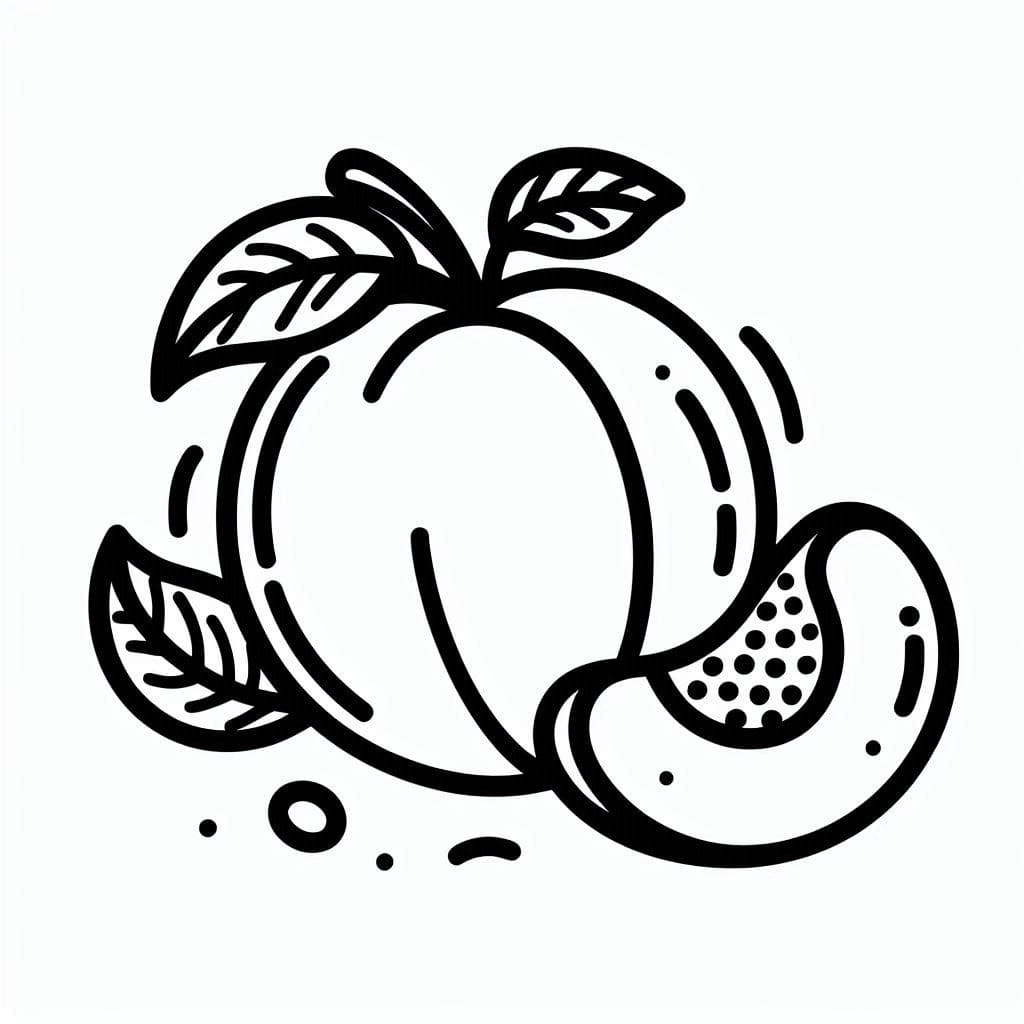 Fise de colorat cu Piersici de colorat p19