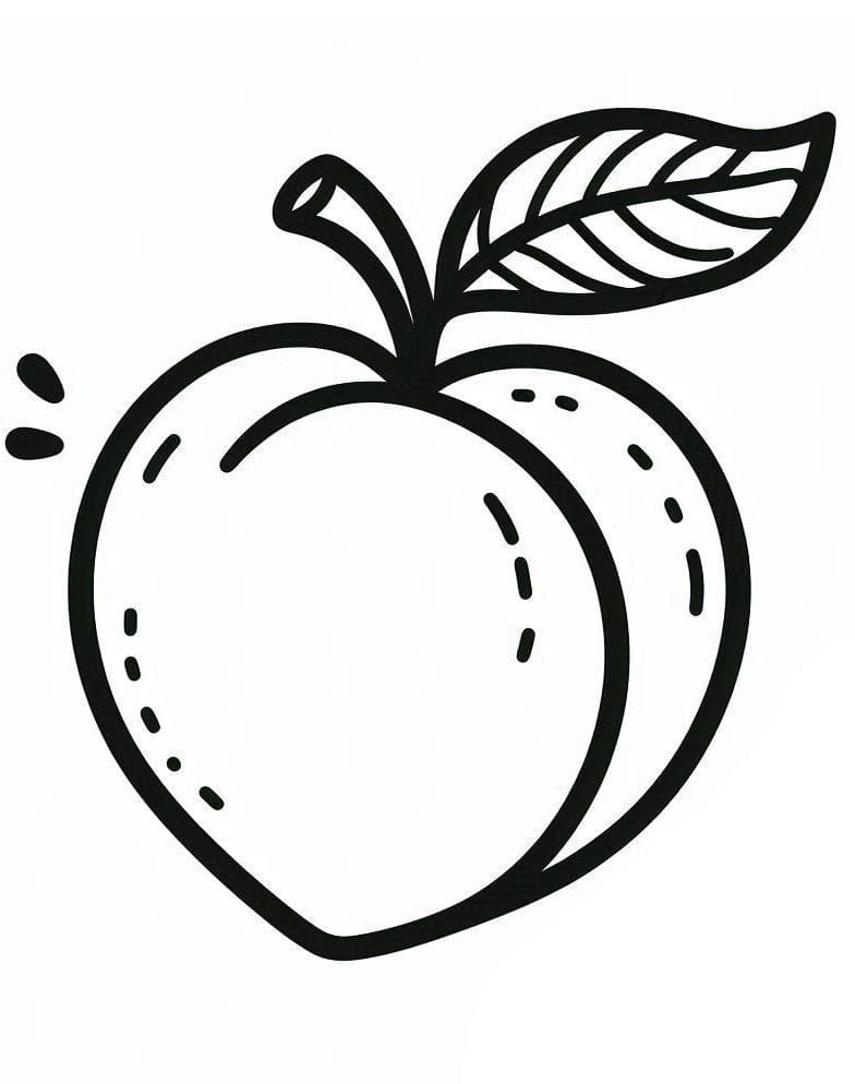 Fise de colorat cu Piersici de colorat p20