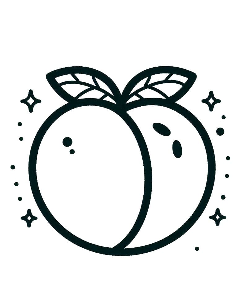 Fise de colorat cu Piersici de colorat p21