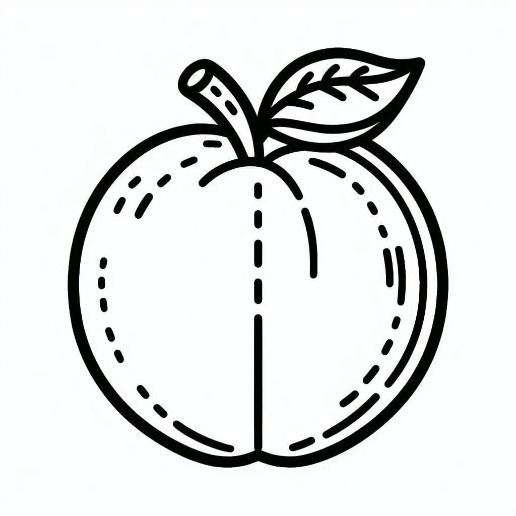 Fise de colorat cu Piersici de colorat p23