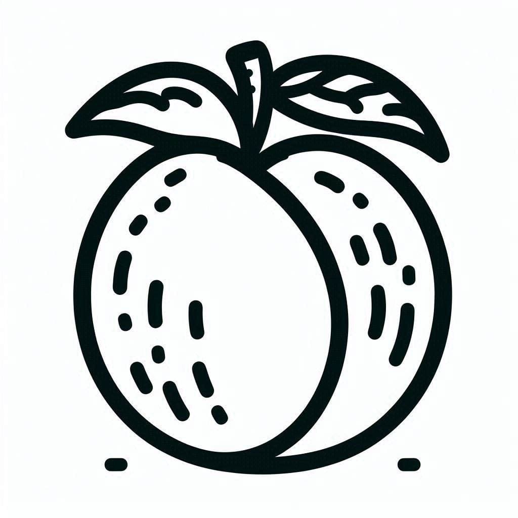 Fise de colorat cu Piersici de colorat p24