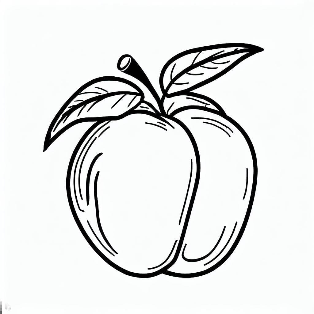 Fise de colorat cu Piersici de colorat p30