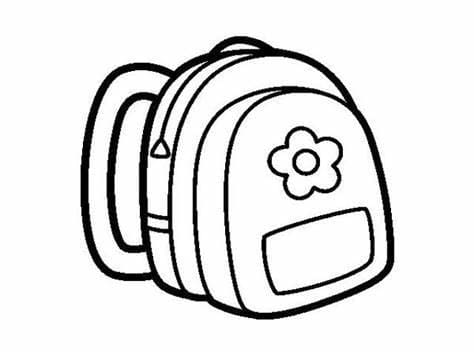 Fise de colorat cu Rucsac de colorat p04