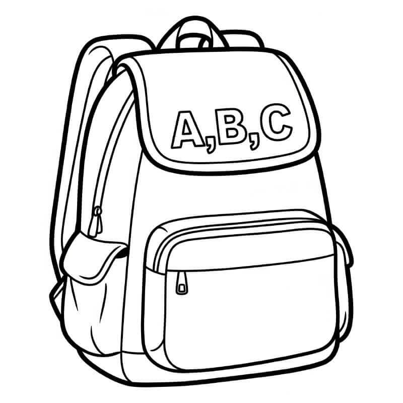 Planse de colorat cu Rucsac