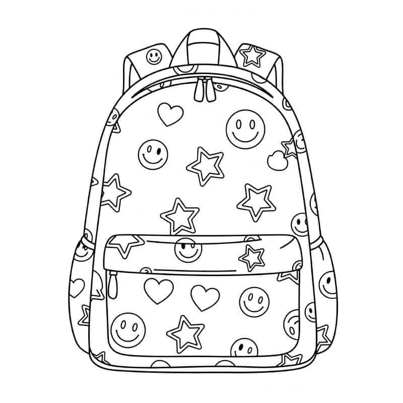 Fise de colorat cu Rucsac de colorat p38