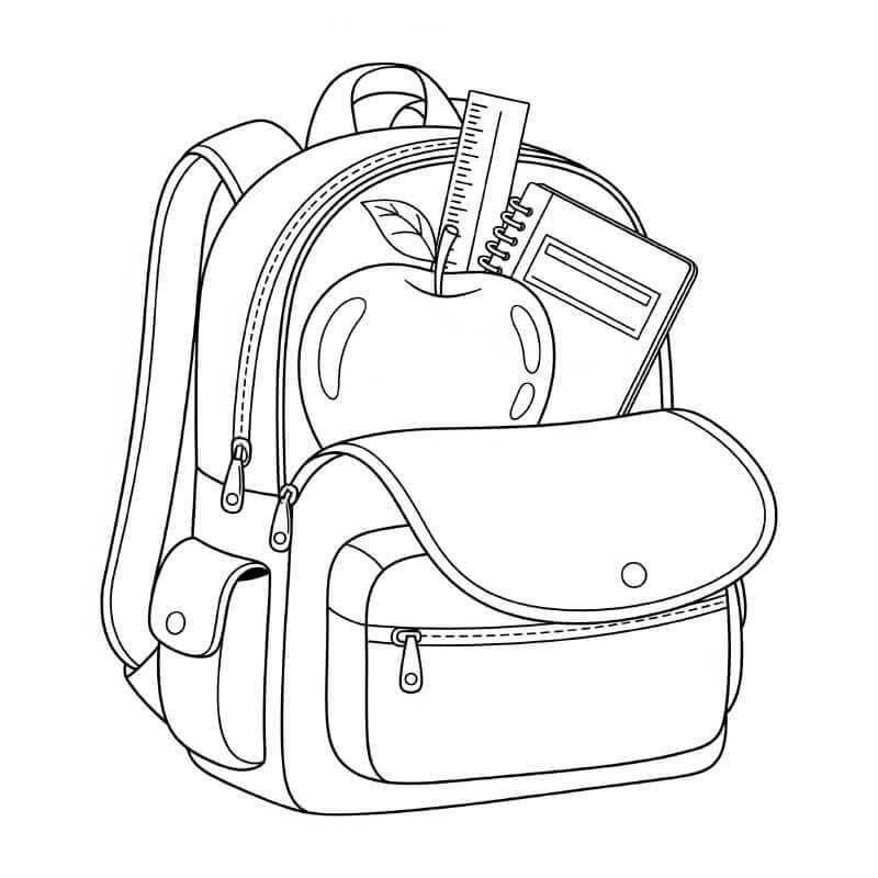 Fise de colorat cu Rucsac de colorat p41