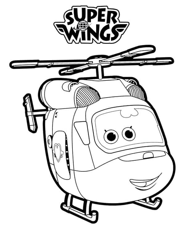 Fise de colorat cu Super Wings de colorat p02