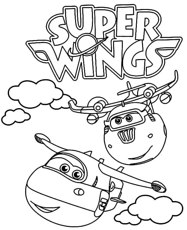 Fise de colorat cu Super Wings de colorat p07