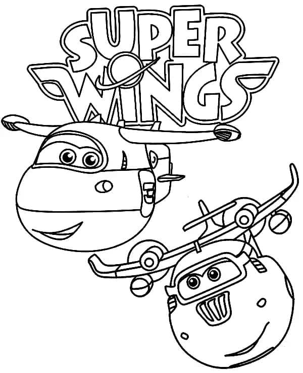 Fise de colorat cu Super Wings de colorat p14