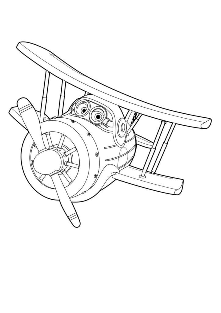 Fise de colorat cu Super Wings de colorat p26