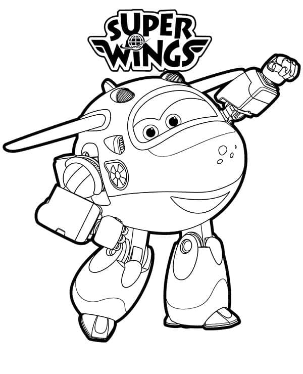 Fise de colorat cu Super Wings de colorat p29