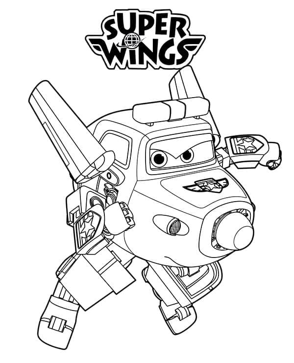 Fise de colorat cu Super Wings de colorat p31
