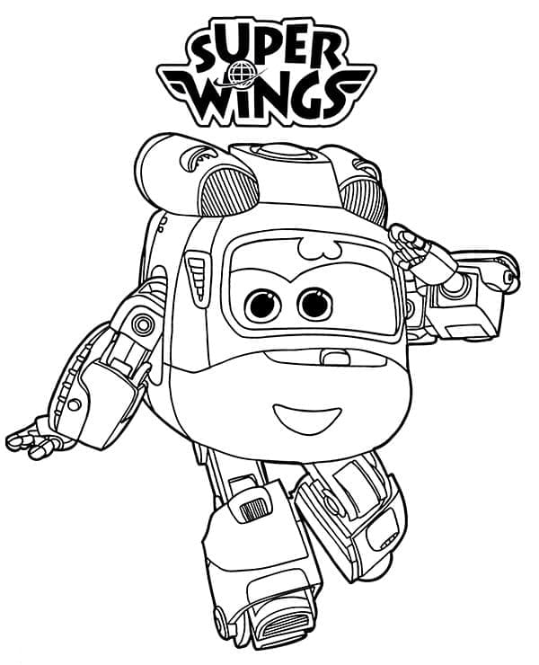 Fise de colorat cu Super Wings de colorat p37