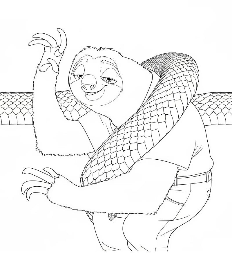 Fise de colorat cu Zootropolis 2 Flash