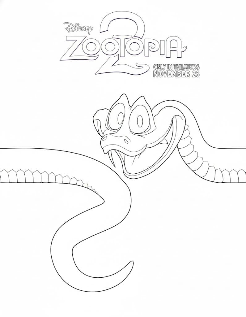 Fise de colorat cu Zootropolis 2 Gary