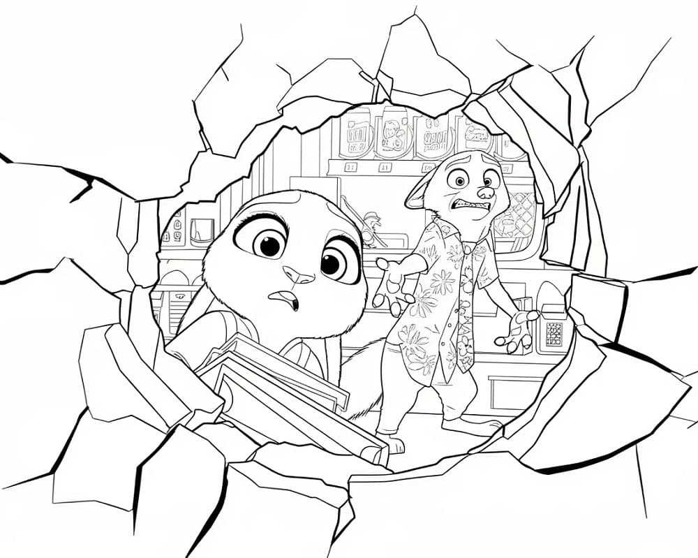 Fise de colorat cu Zootropolis 2 Imprimabil