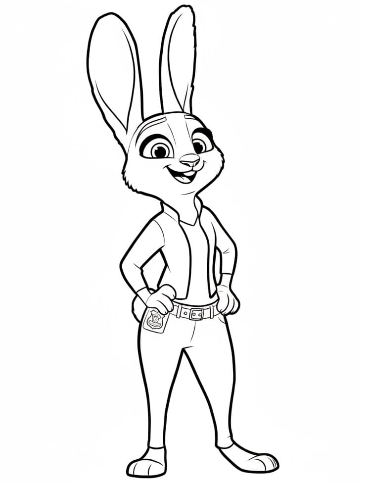 Fise de colorat cu Zootropolis 2 Judy