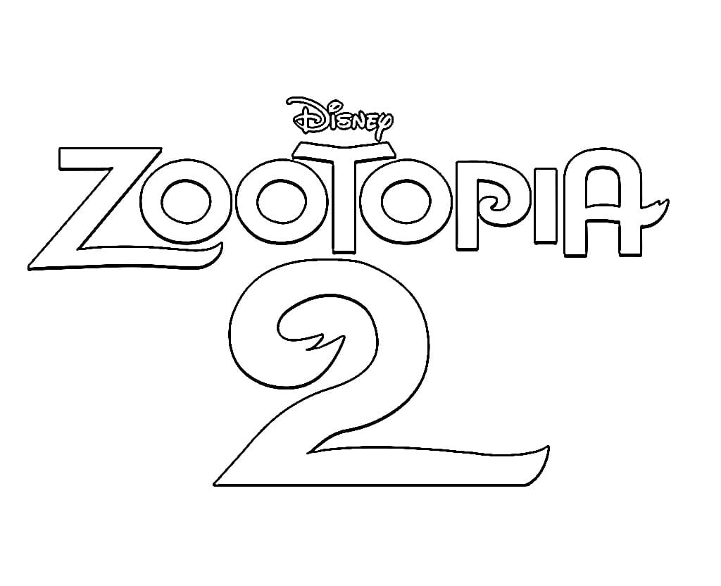 Fise de colorat cu Zootropolis 2 Logo