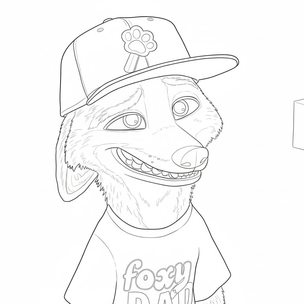 Fise de colorat cu Zootropolis 2 Nick Wilde